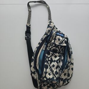 Kavu Crossbody Bag in Black and White Pattern